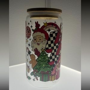 Hand made 16 oz glass tumblr